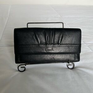 COACH vintage Black Long Bifold wallet